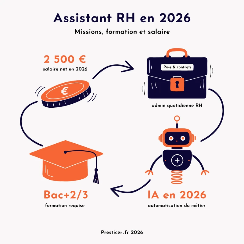 infographie Assistant RH en 2026 — Presticer