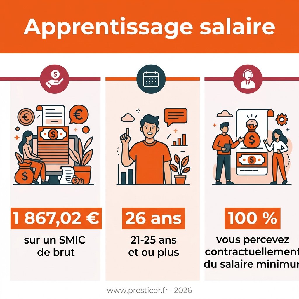 Infographie — apprentissage salaire