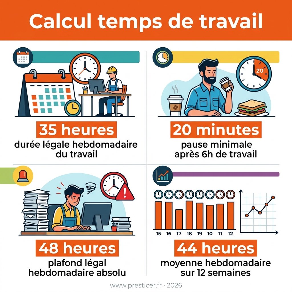Infographie — calcul temps de travail